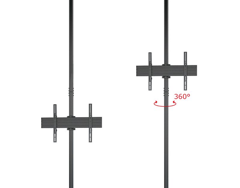 Soporte piso a techo negro para televisor Soporte piso a techo negro para televisor